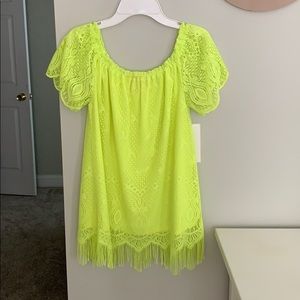 Neon lace top